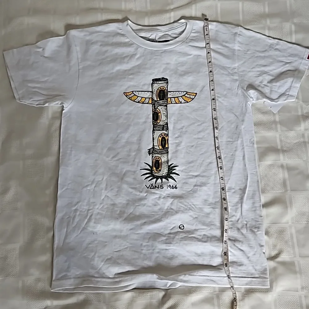 Vans Men's Classic M Wizard Totem 1966 Cotton T-shirts Small White - Picture 12 of 16